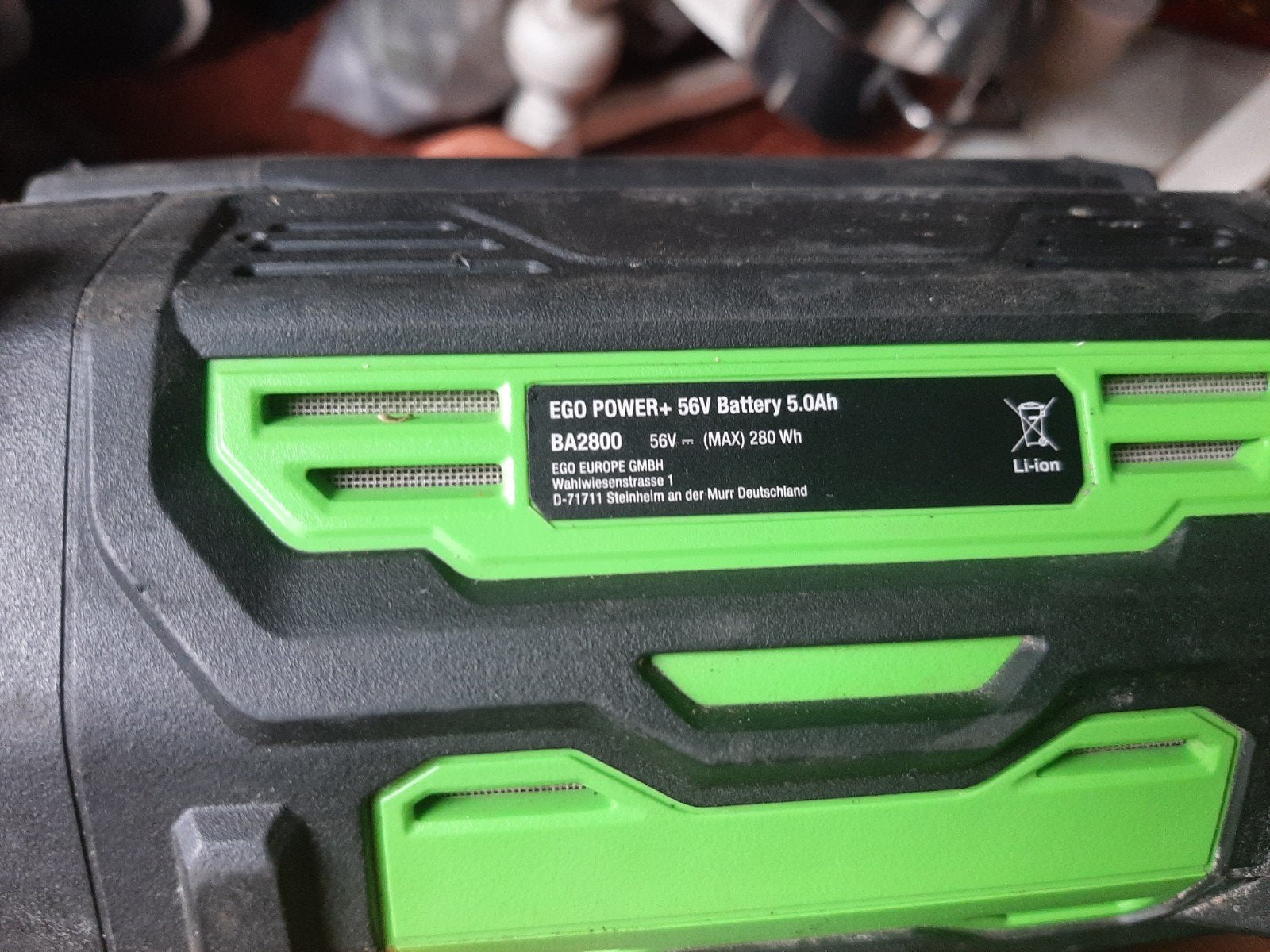 EGO Power+ 56V 5.0Ah Accu / Batterij (BA2800) – Krachtige 28, Ophalen of Verzenden, Zo goed als nieuw
