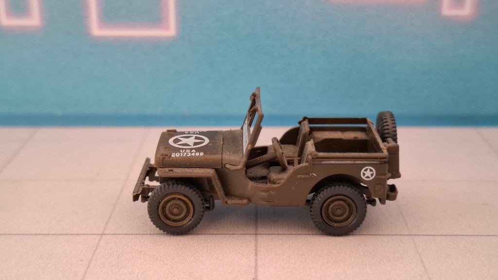 Roco Minitanks 1:87 Willys Jeep MB US Army Military Police, Ophalen of Verzenden, Gebruikt, Auto, Roco
