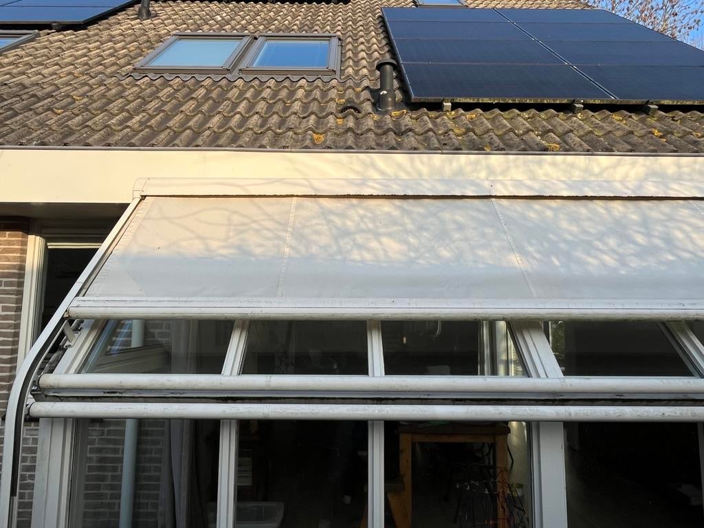 Zonnescherm elektrisch serre of overkapping, Gebruikt, Elektrisch, Ophalen of Verzenden, 150 tot 300 cm