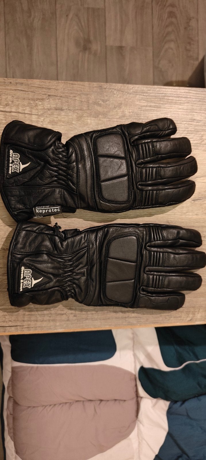 Zwarte Leren Motorhandschoenen - Apex Keprotec maar S, Heren, Ophalen of Verzenden, Apex, Handschoenen