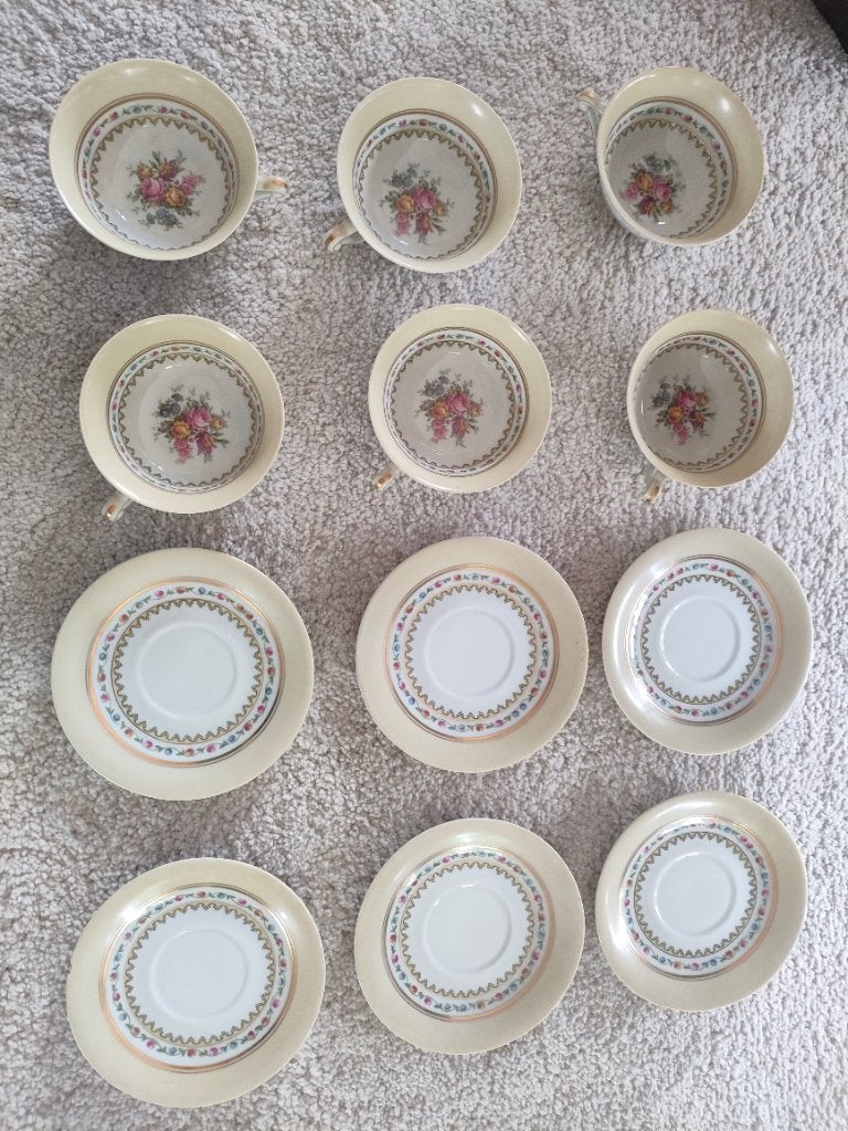 Vintage Limoges R&C  6 kopjes/schoteltjes, Ophalen