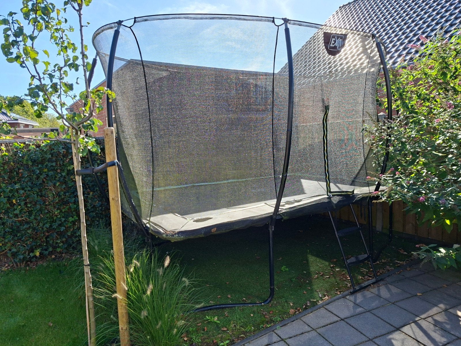 Grote rechthoekige Exit trampoline Exit 366x244cm met nieuw, Ophalen, Gebruikt