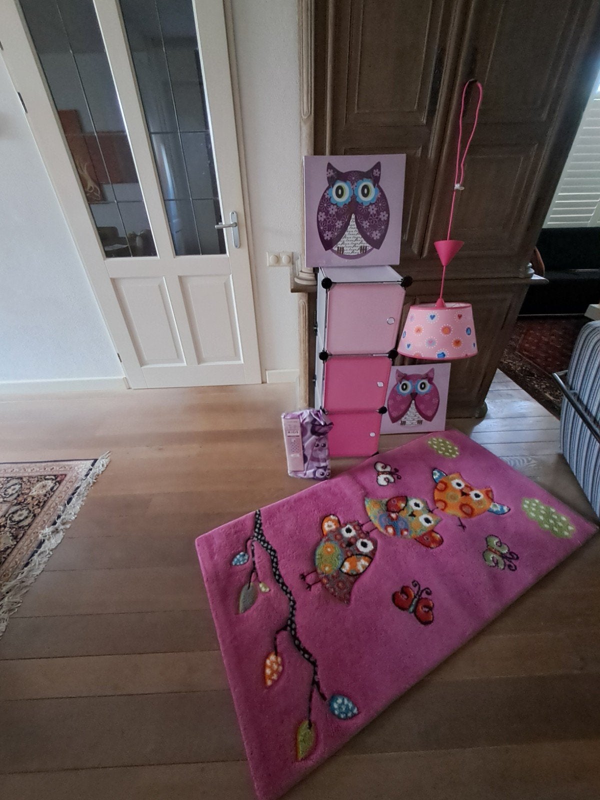 accessoires/decoratie kinderkamer (vloerkkeed, lamp.....), Ophalen