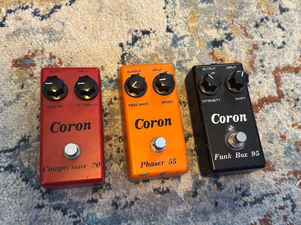 3 Coron effectpedalen Compressor 20, Phaser 55 & Funk Box 95, Muziek en Instrumenten, Ophalen of Verzenden, Gebruikt, Chorus