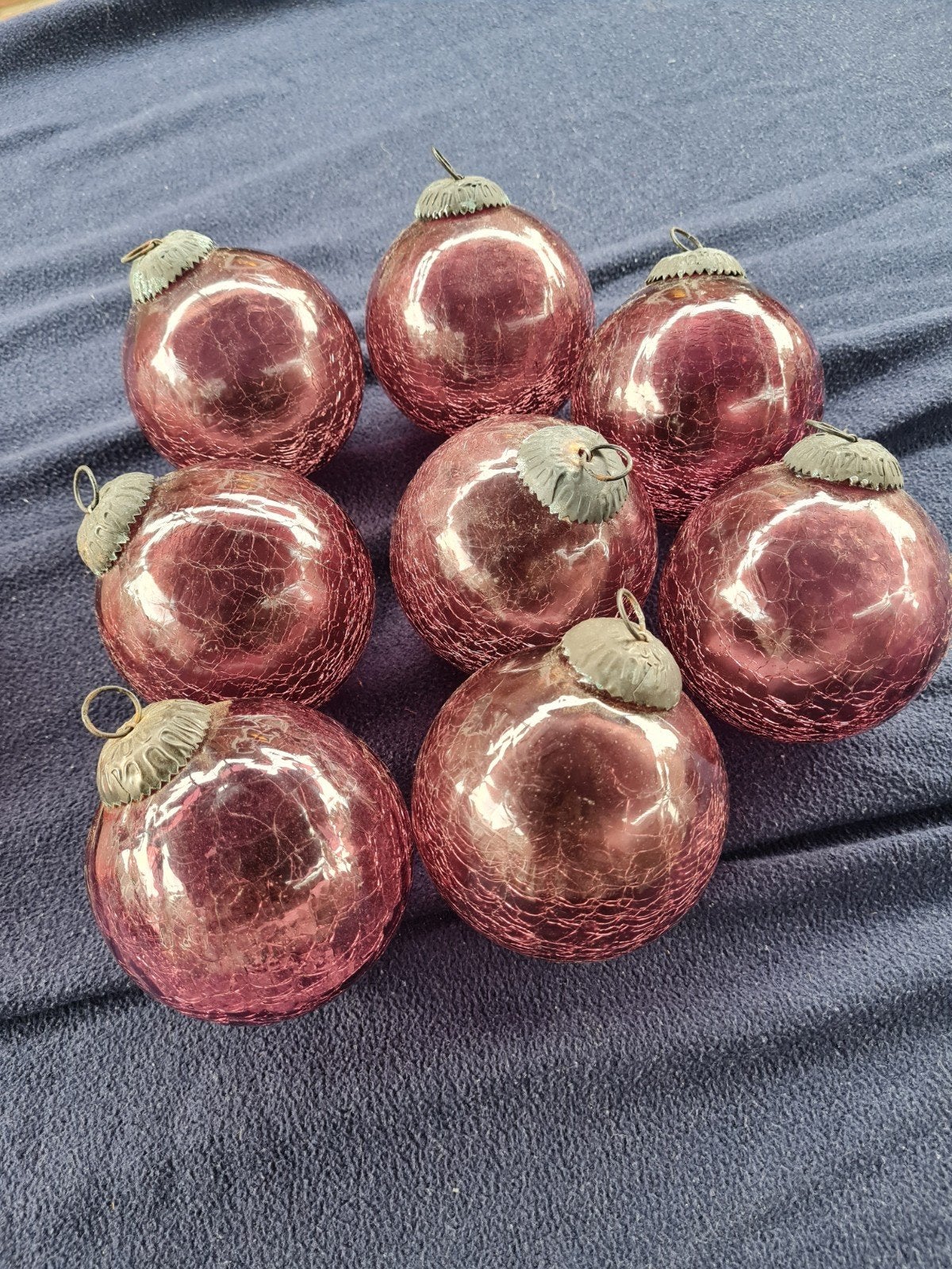 paarse glazen  heksen/ kerstballen, Antiek en Kunst, Ophalen of Verzenden