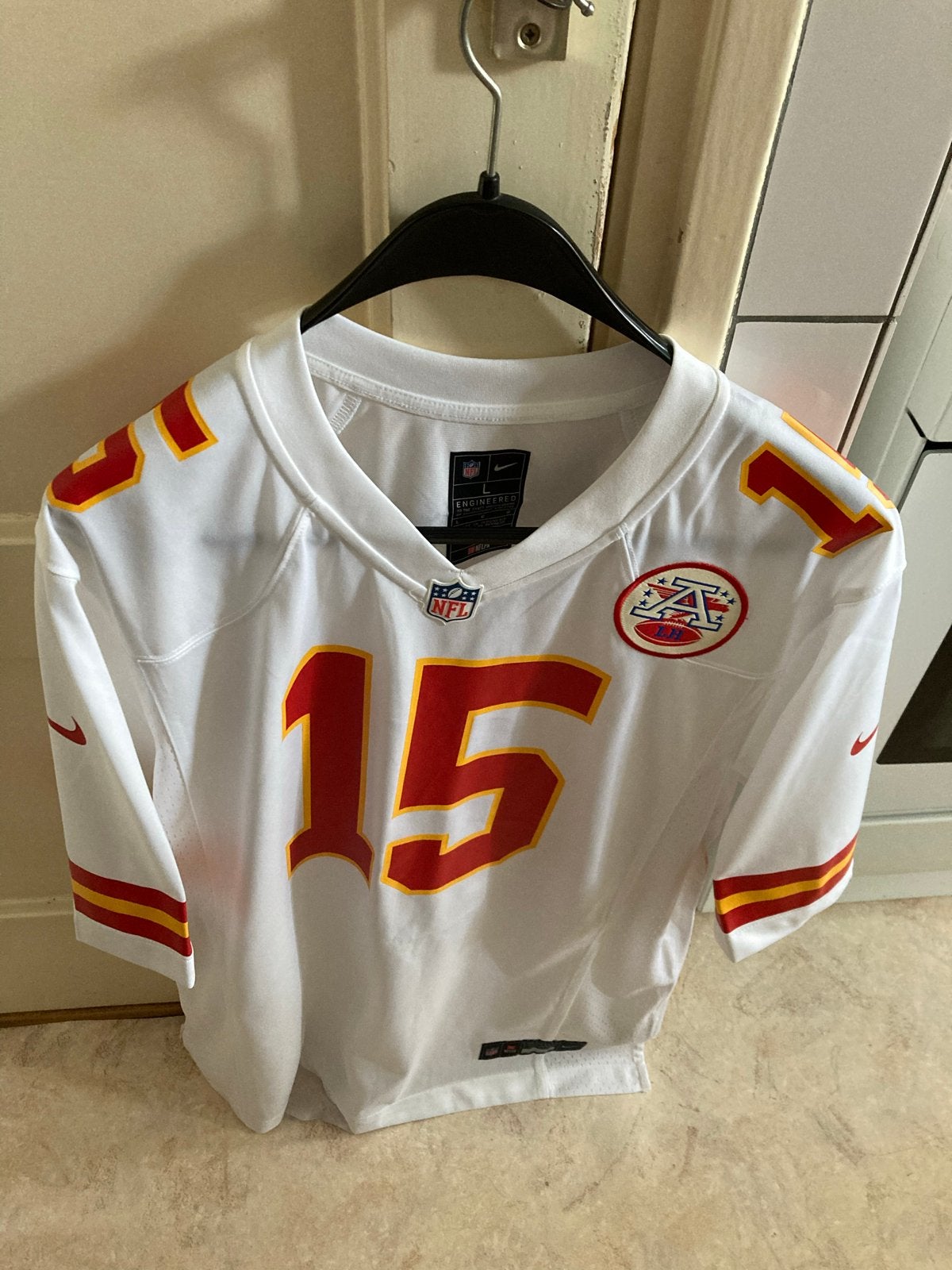 Nieuw NFL Kansas City Chiefs Mahomes #15 Thuisshirt, Kleding | Heren, Maat 52/54 (L), Verzenden, Wit, Nieuw