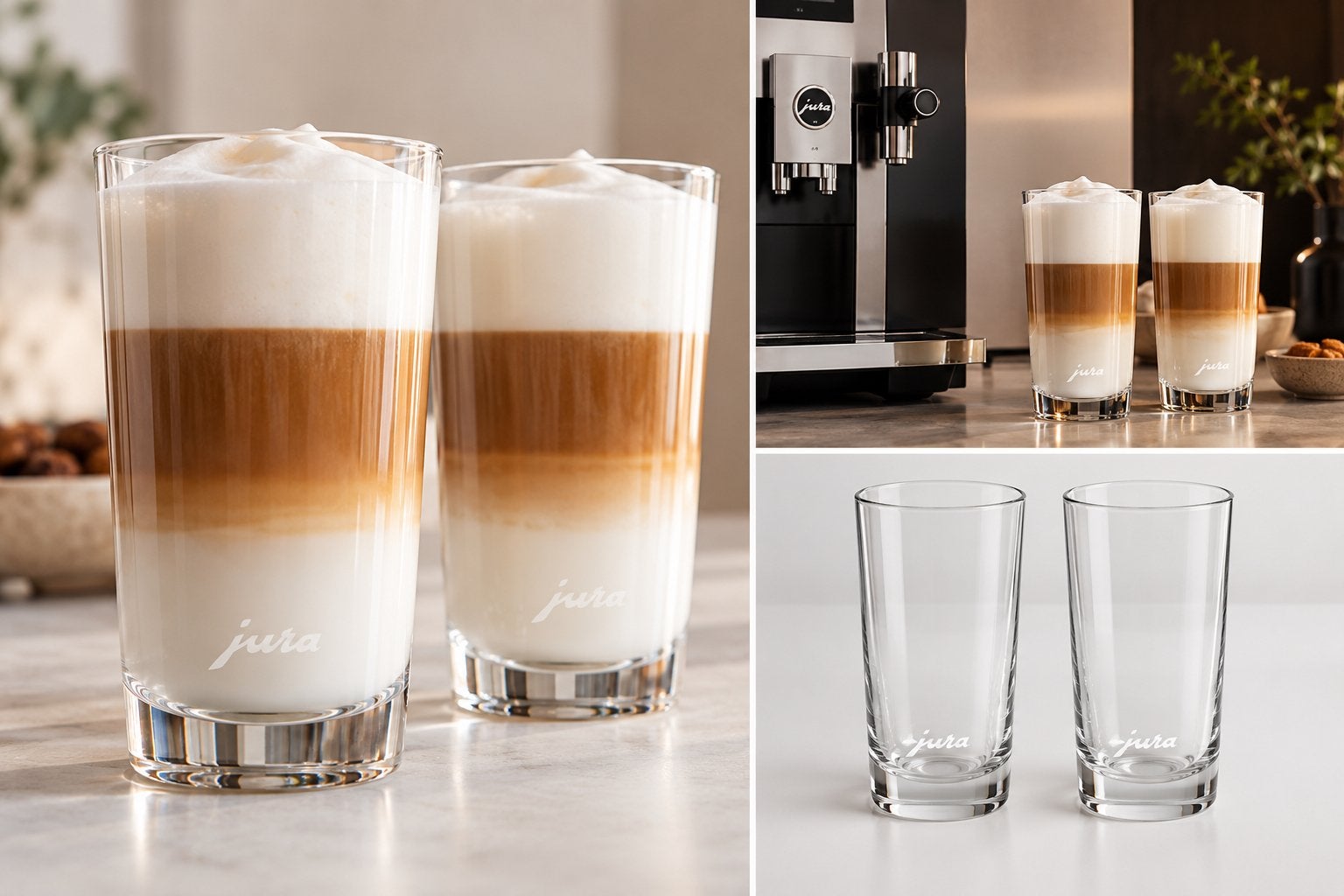 JURA Latte Macchiato glazen 270 ml – 2 stuks – nieuw, Verzenden, Nieuw, Glas, Overige merken