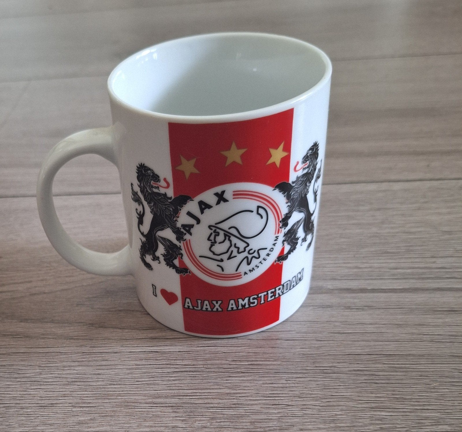 Ajax Amsterdam mok I love Ajax officieel product, Ophalen of Verzenden, Zo goed als nieuw, Ajax, Overige typen