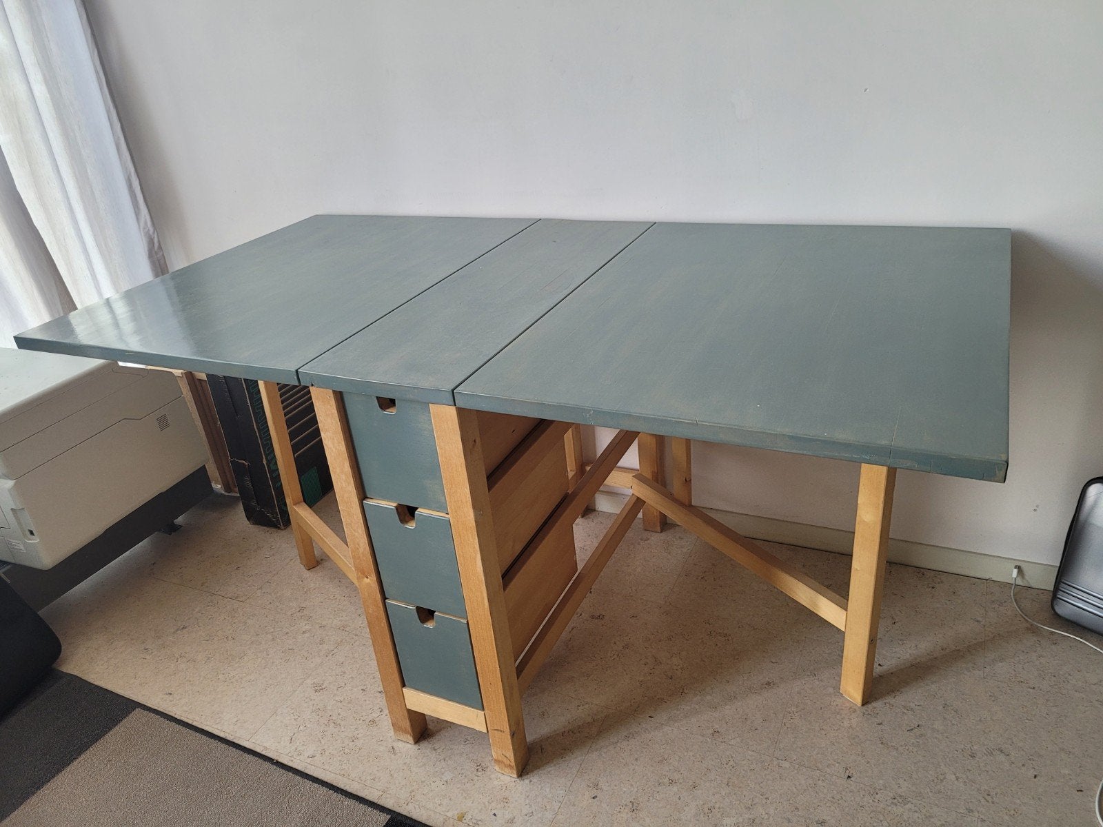 Norden opklapbare tafel Ikea. Grijsblauw, Ophalen of Verzenden, Gebruikt, Rechthoekig, 50 tot 100 cm