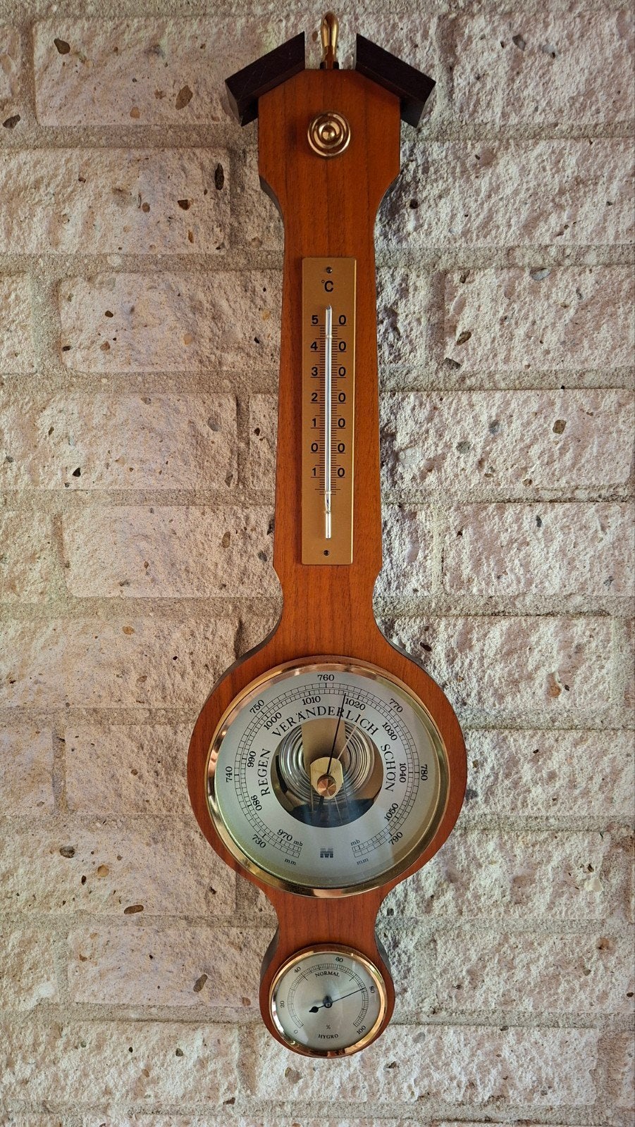 Vintage Barometer met Thermometer en Hygrometer, Ophalen of Verzenden