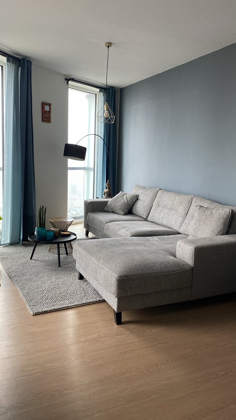 Loungebank Room 108, gemêleerd lichtgrijs/creme, 250 tot 300 cm, Hoekbank, Ophalen of Verzenden, Zo goed als nieuw