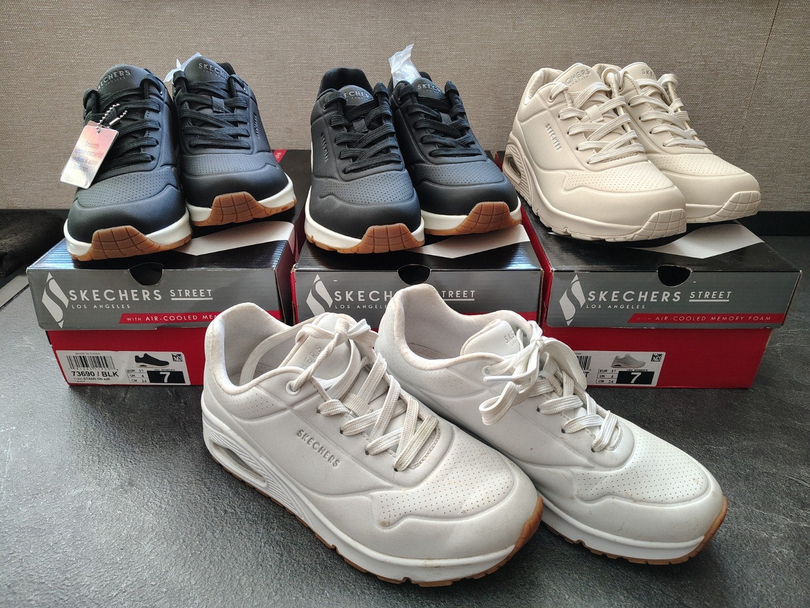 4 paar Skechers, Skechers, Zwart, Nieuw, Ophalen of Verzenden