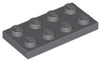 Lego plaatjes 2x4 donkerblauw grijs 50 stuks, Ophalen of Verzenden, Gebruikt, Losse stenen, Lego