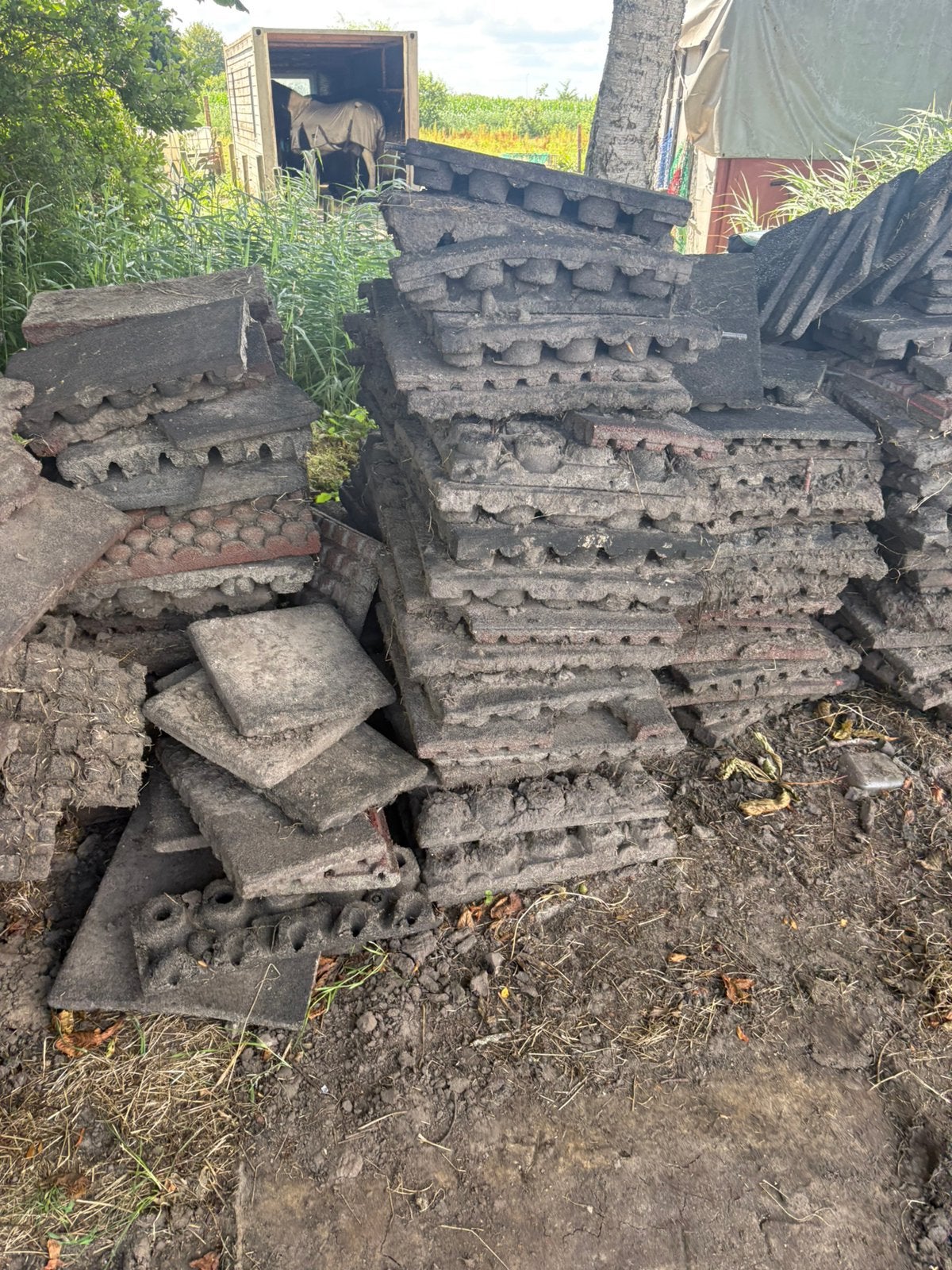 Veel rubberen tegels, Ophalen, Gebruikt, Rubber, Overige typen
