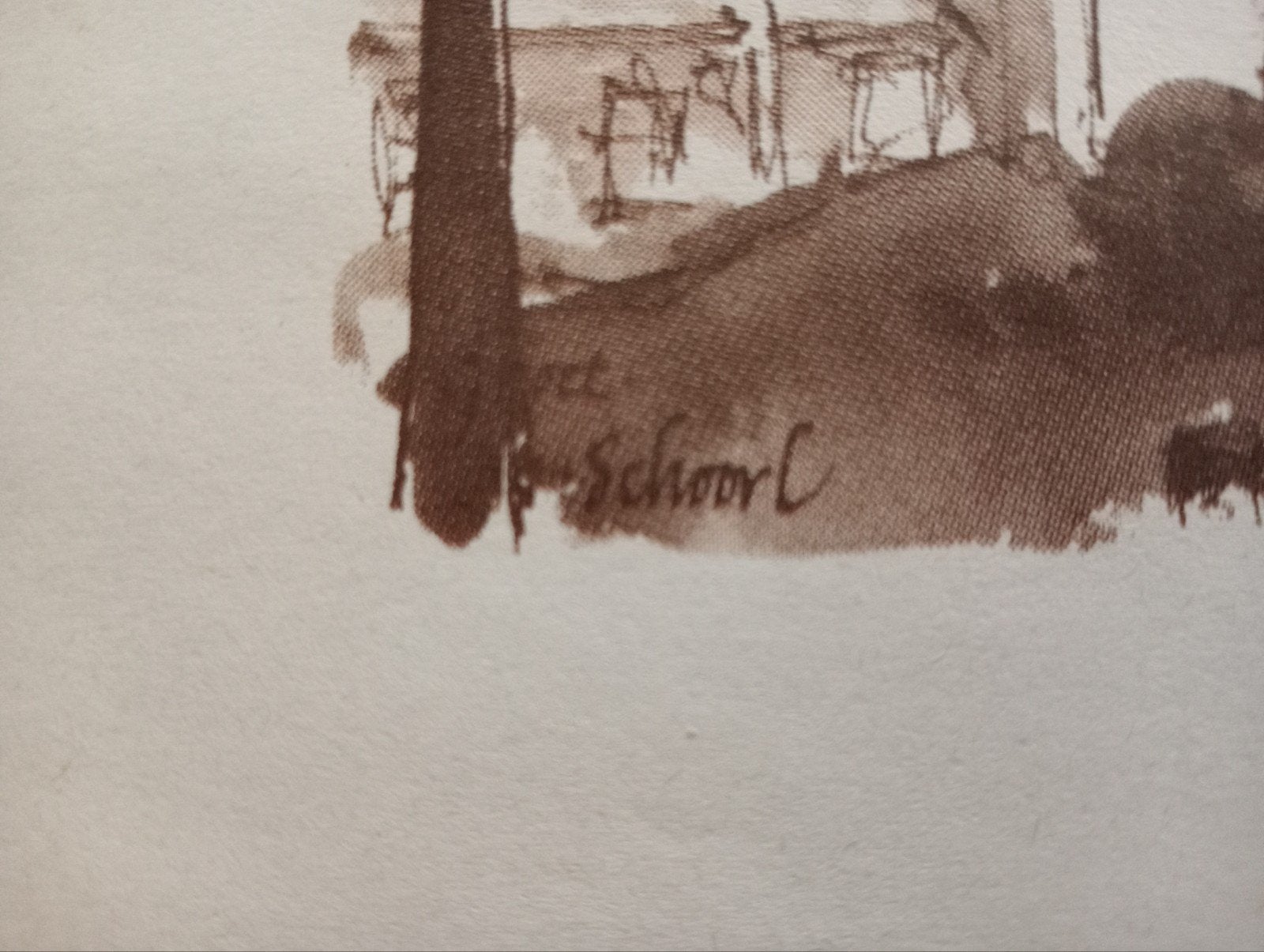 Schoorl offset prent, Ophalen of Verzenden, Voor 1940, Gebruikt, Overige onderwerpen