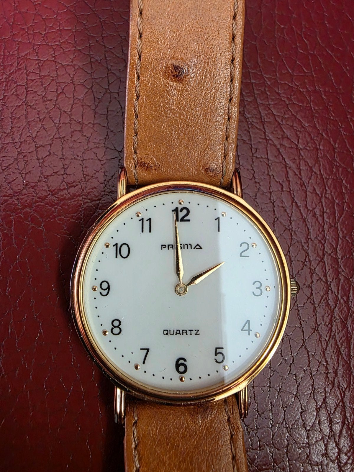 Prisma Quartz Heren/Unisex Horloge – Klassiek, Ophalen of Verzenden, Leer, Overige merken