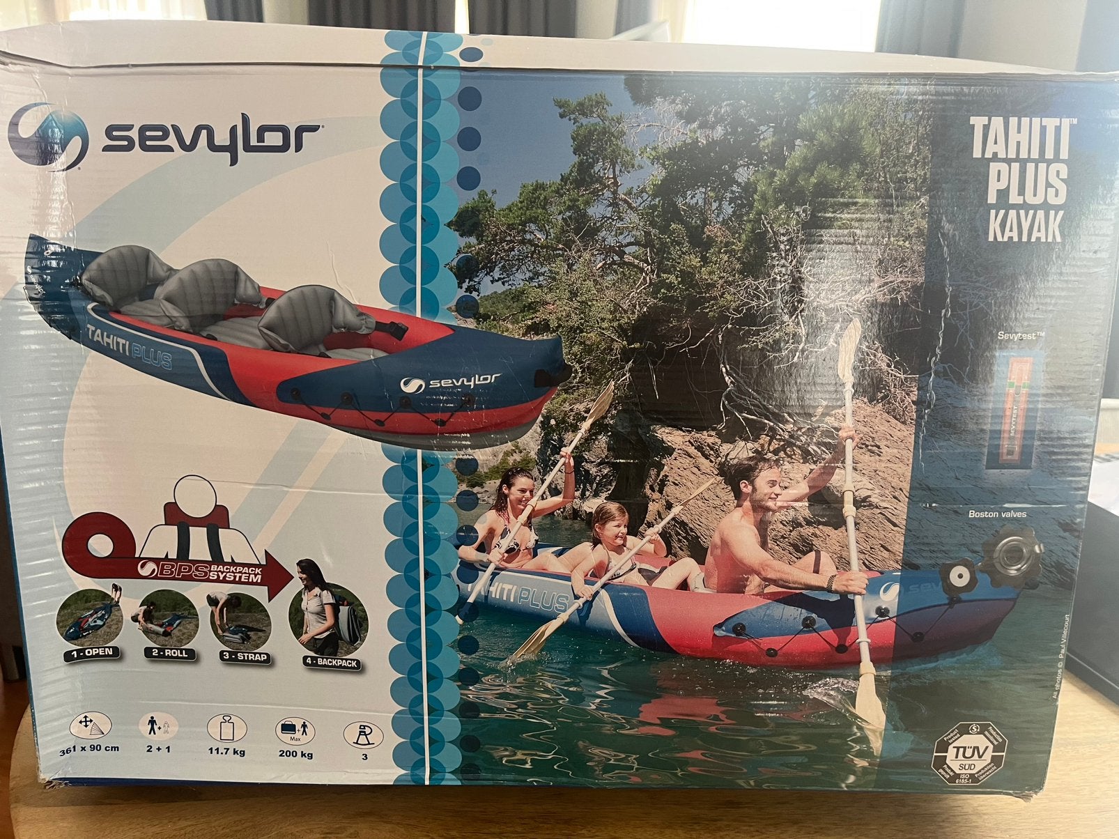 Sevylor Tahiti plus 2+1. Nieuw in doos incl peddels., Ophalen, Opblaasbaar, Nieuw, 3-persoons of meer