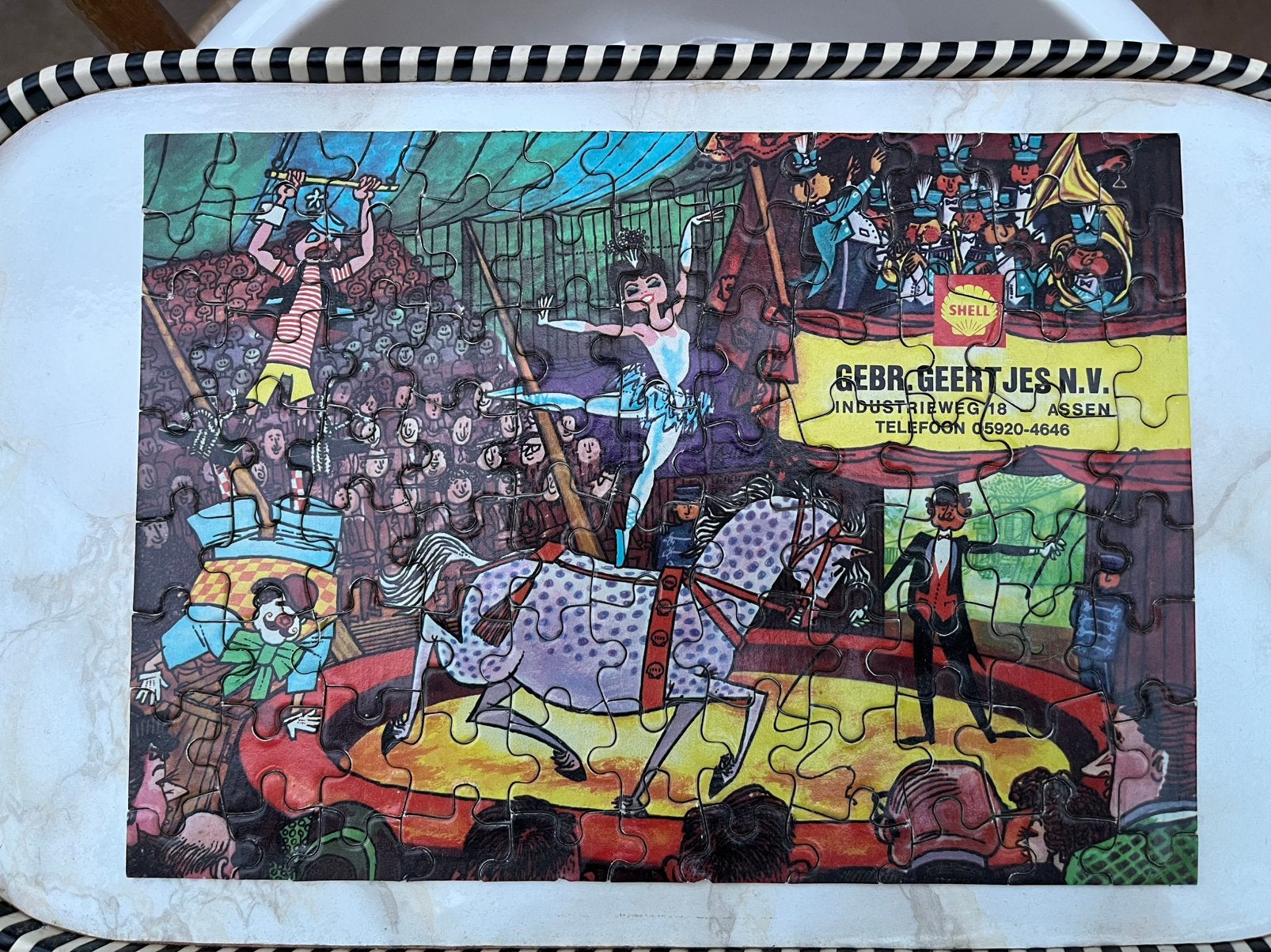 Legpuzzel jaren ‘60, Shell, gebr. Geertjes Assen, compleet, Ophalen of Verzenden, Zo goed als nieuw, Overige typen
