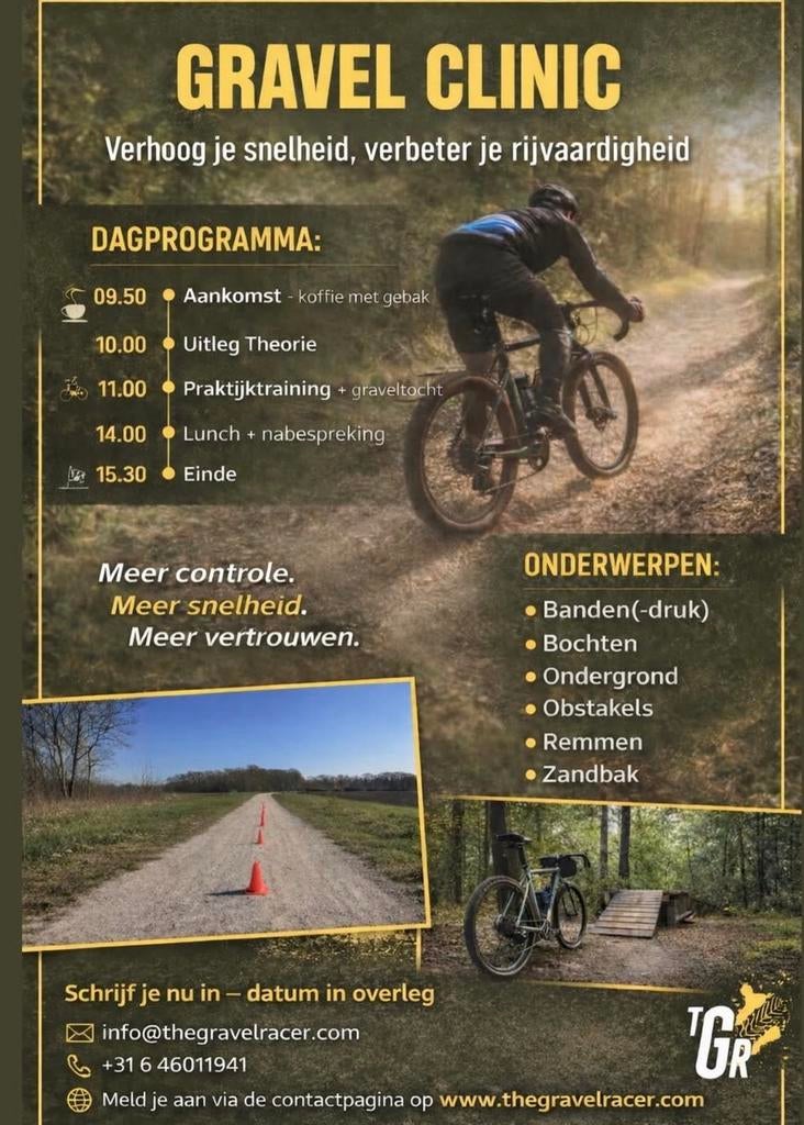 Gravel Clinic Veluwe / Posbank, Alle leeftijden, Ophalen of Verzenden, Zo goed als nieuw, Natuur
