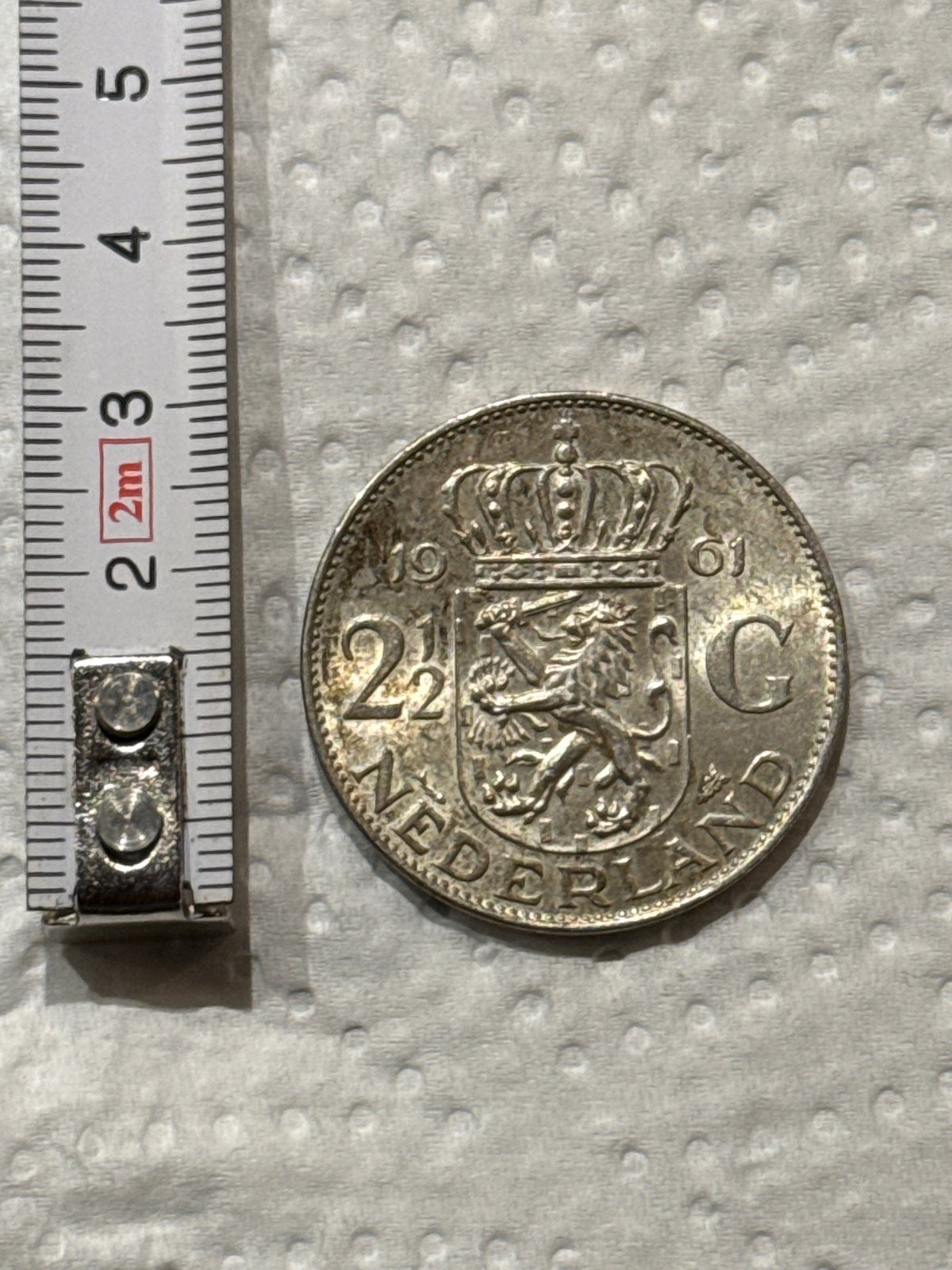 Zilveren 2,5 Gulden Munt Koningin Juliana 1961, Postzegels en Munten, Koningin Juliana, Zilver, Ophalen of Verzenden, Losse munt
