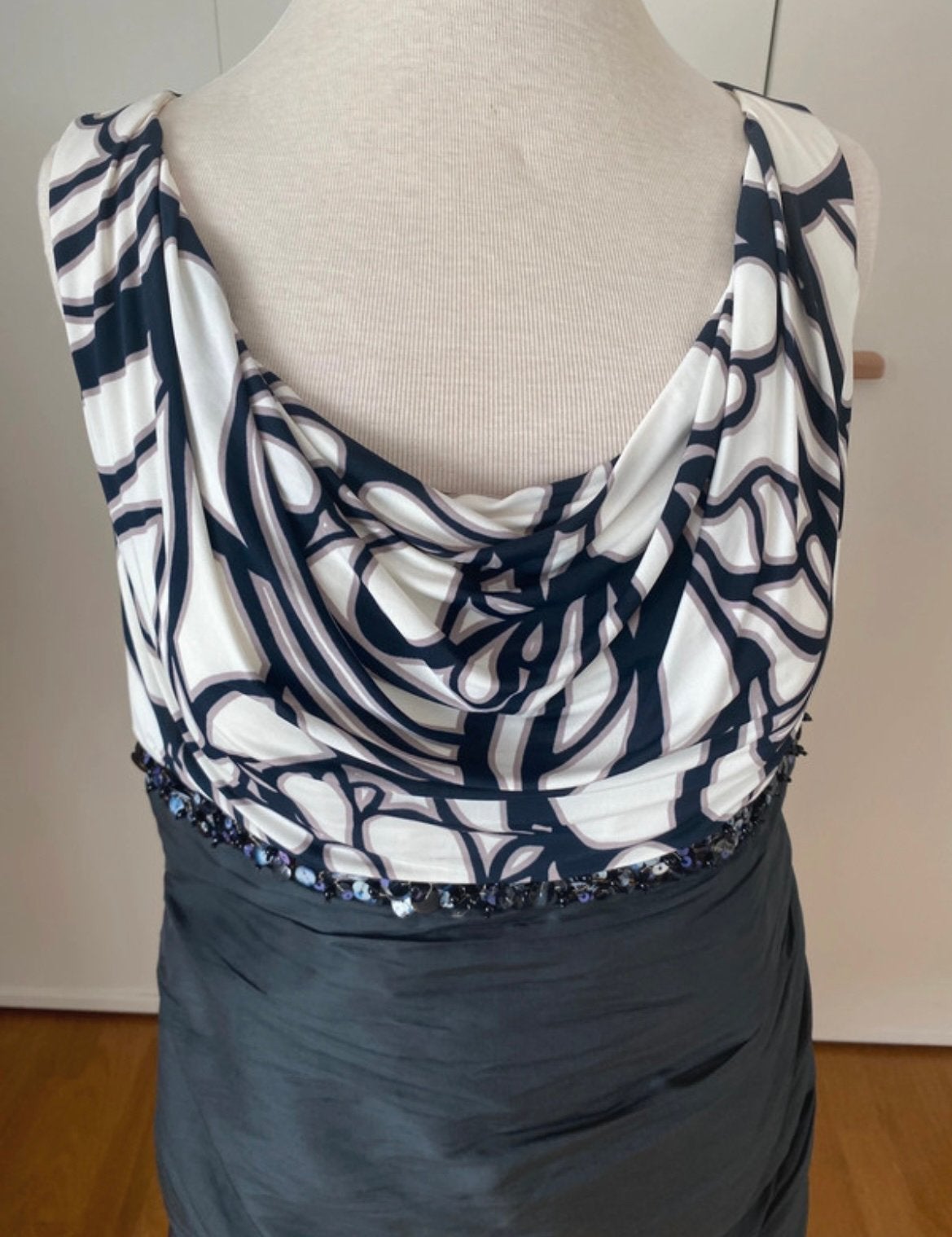 Linea Raffaelli  Elegante jurk moeder bruid/bruidegom, Blauw, Maat 42/44 (L), Nieuw, Cocktailjurk