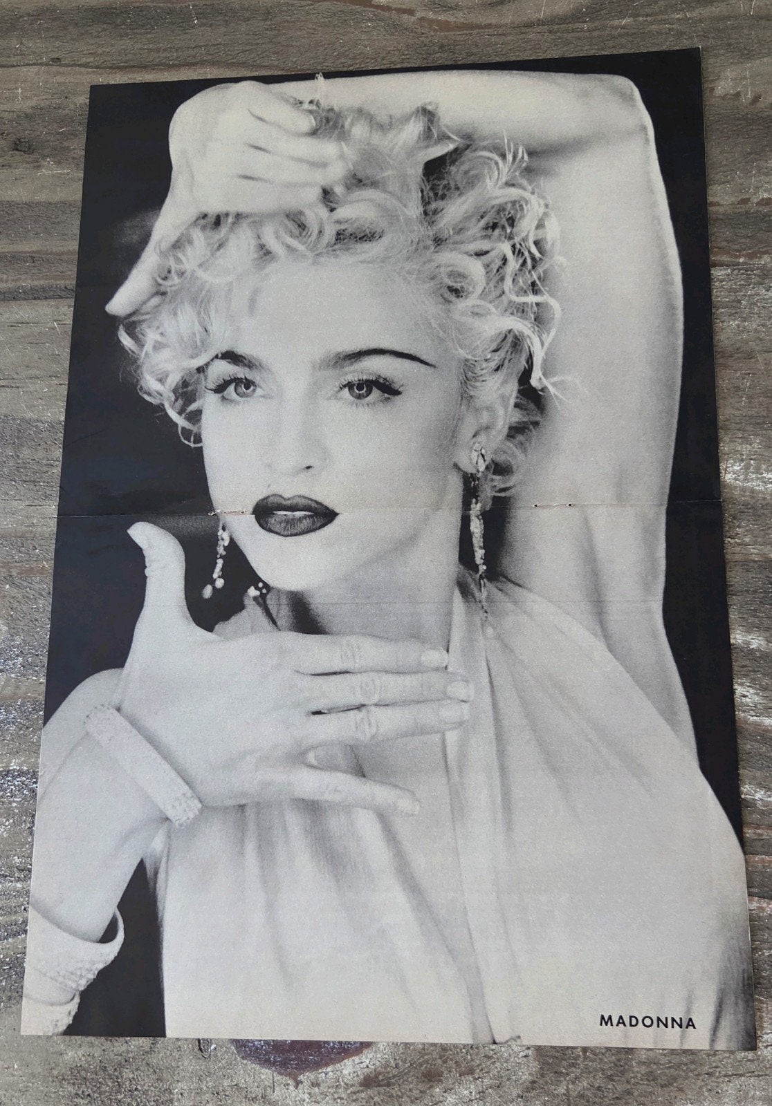 Madonna Poster Zwart-Wit, Ophalen of Verzenden, Zo goed als nieuw, A1 t/m A3, Muziek