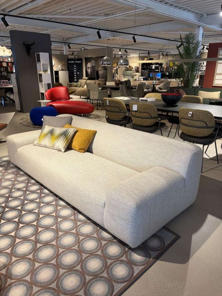 Koozo Jason 3-zits designbank zandkleur | Nieuw, Ophalen, Koozo, Koozo@koozo.be, 75 tot 100 cm