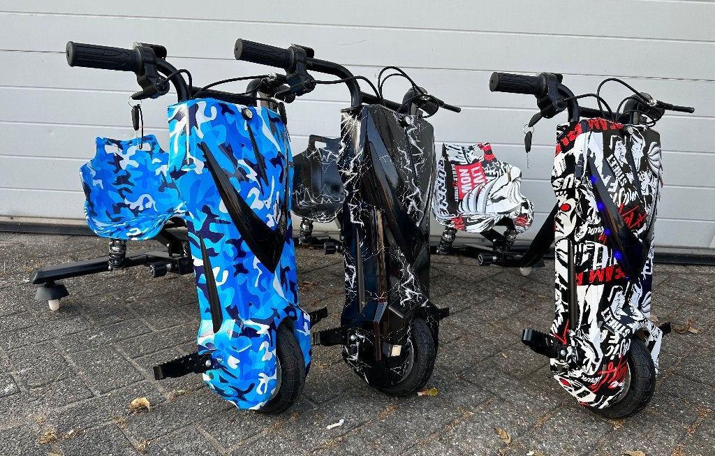 Elektrische Drift Trike Kart geel 250W 36V Bluetooth NIEUW, Ophalen of Verzenden, Nieuw, Overige typen