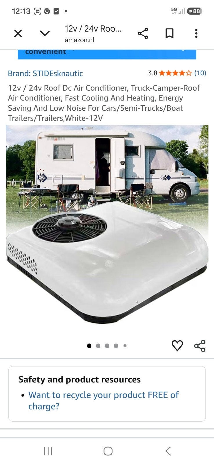 12 volt dakairco voor camper, Ophalen of Verzenden, Nieuw