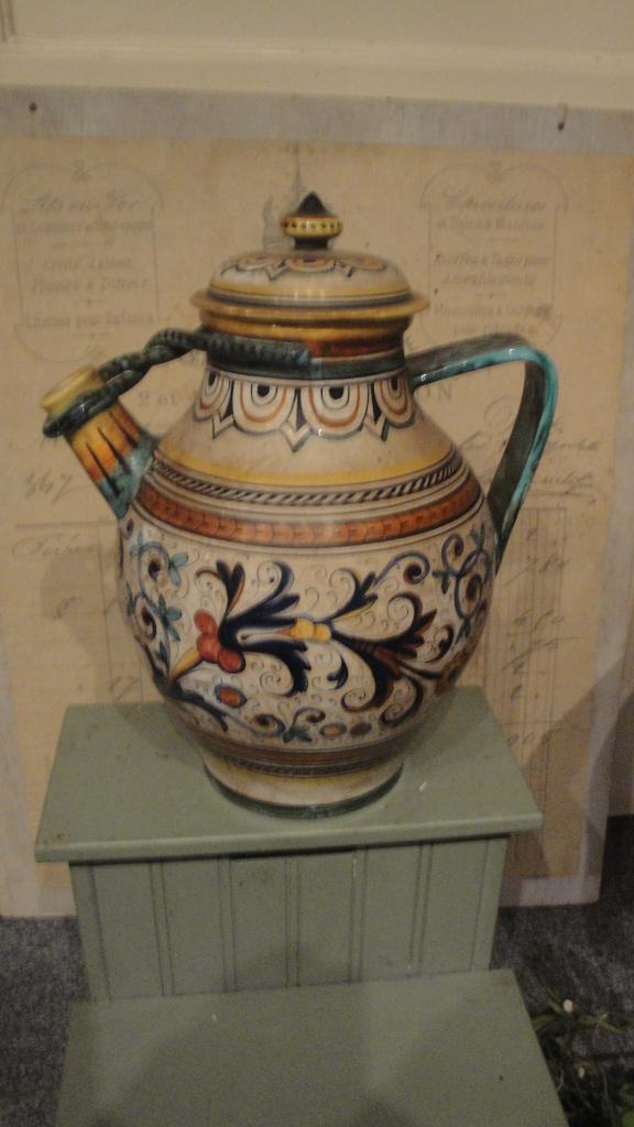 prachtige kruik mooie  kleuren italy aardewerk, Ophalen of Verzenden