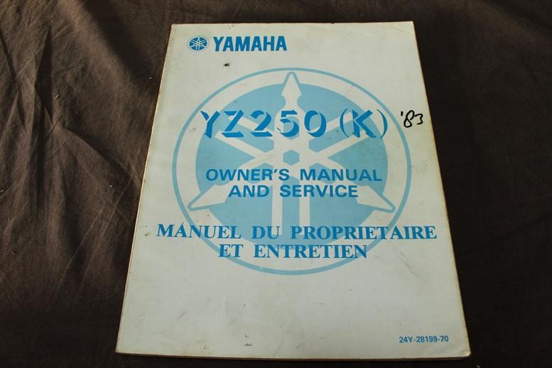 Yamaha YZ250 K 1982 1983 motorcycle owner's / service manual, Ophalen of Verzenden, Yamaha