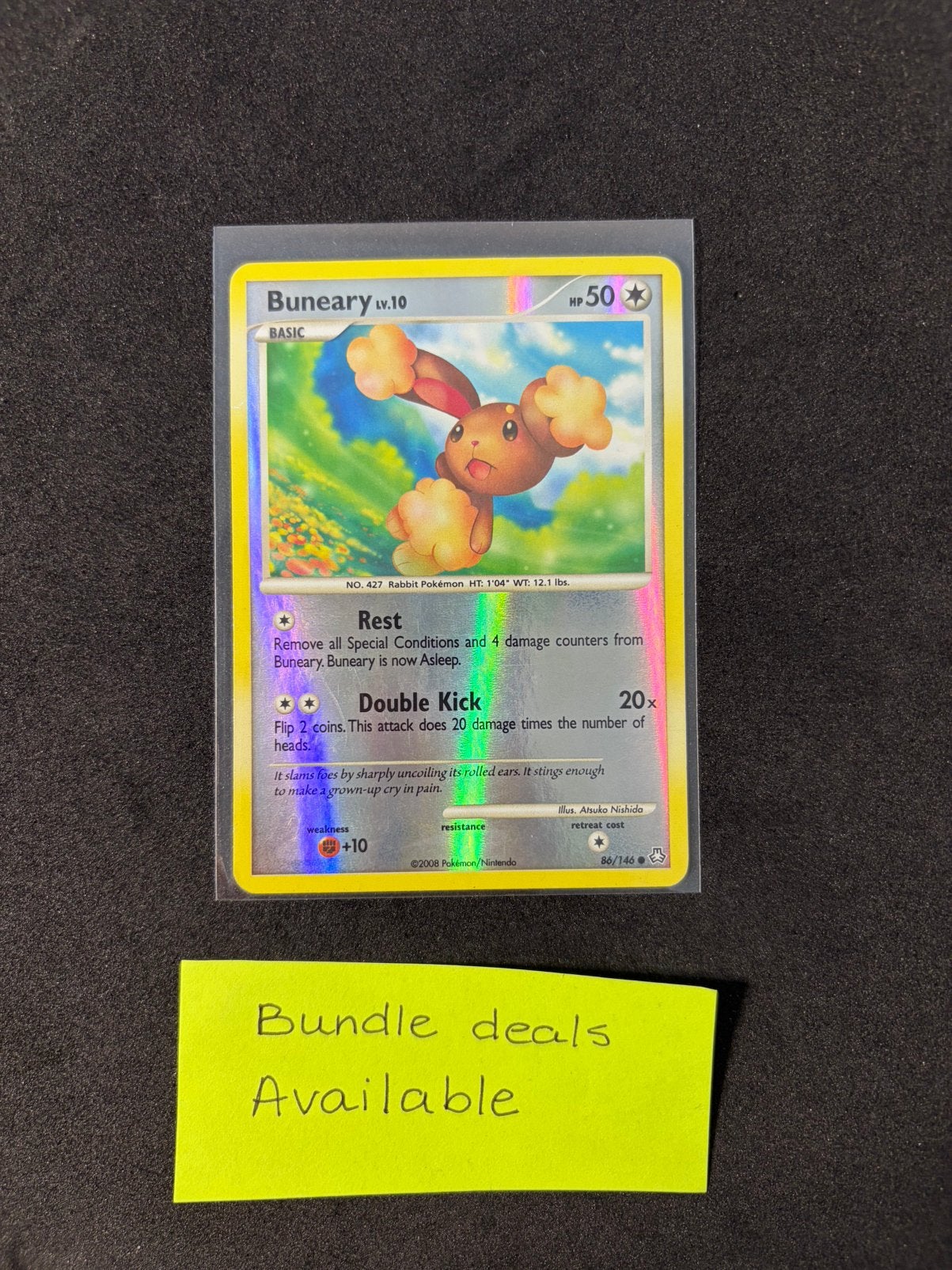 Pokemon kaart Buneary 86 - Legends awakend - reverse holo, Ophalen of Verzenden, Zo goed als nieuw, Meerdere kaarten
