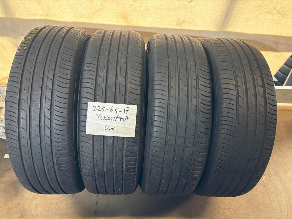 4 x 225-65-17 Yokohama Geolander G98 Zomerbanden, Ophalen, Gebruikt, 17 inch, Band(en)
