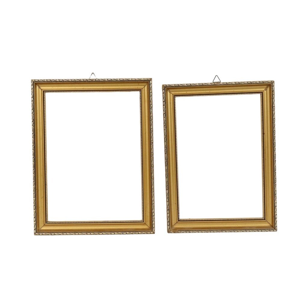 Set Van 2 Gouden Barok Lijsten Hout Klassiek, Gebruikt, Schilderijlijst, Ophalen of Verzenden, Goud