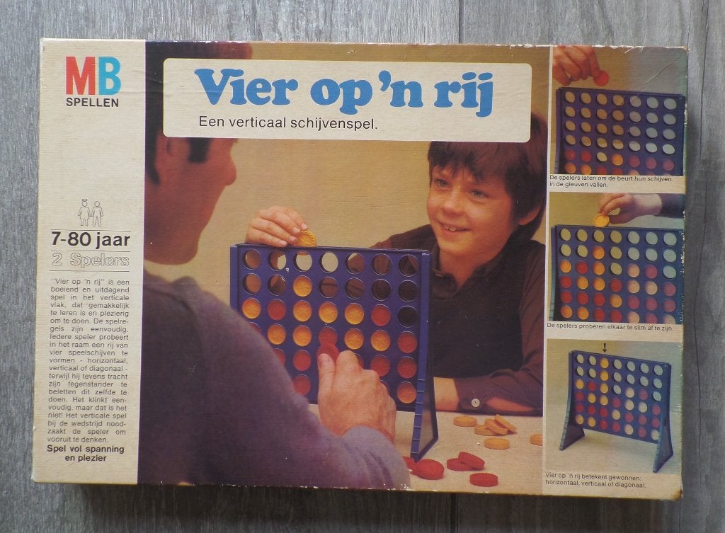Spel Vier op 'n Rij, Hobby en Vrije tijd, Gezelschapsspellen | Bordspellen, Een of twee spelers, Ophalen of Verzenden, Zo goed als nieuw