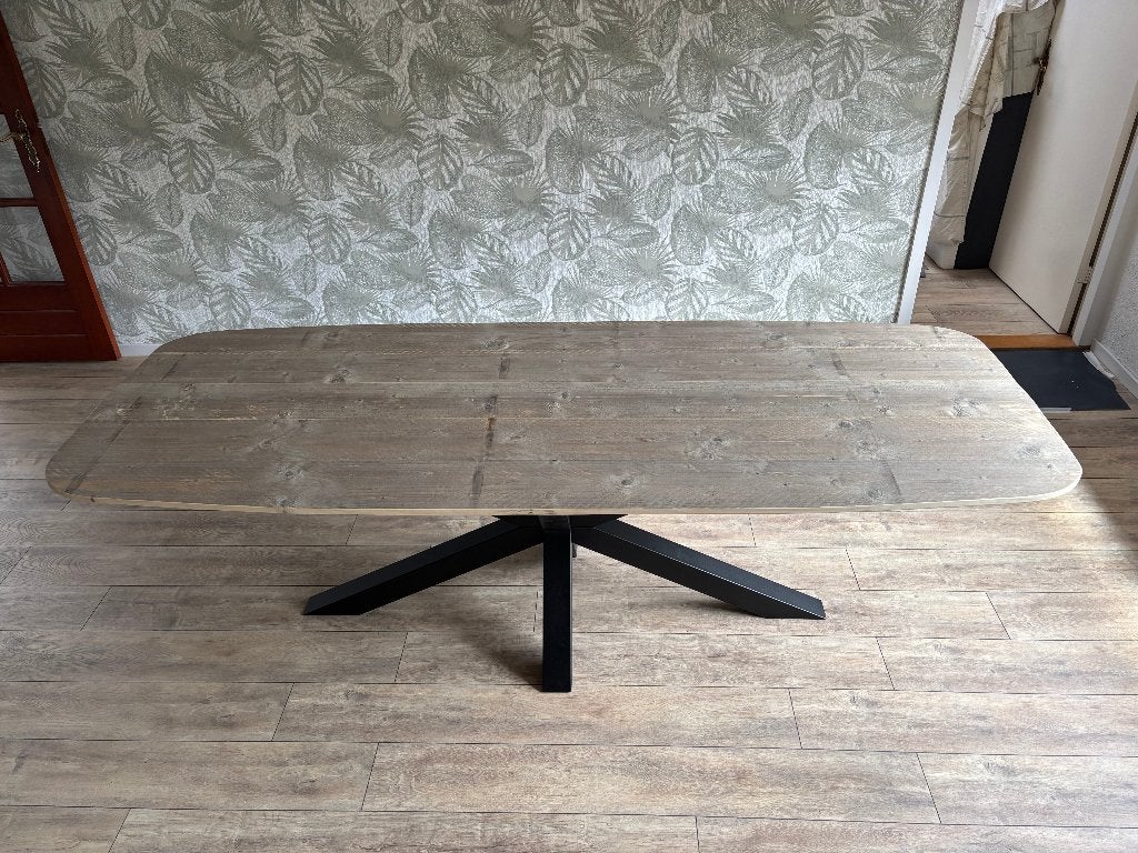 Eettafel ovaal, echte Deense uitvoering. (TIP), Industrieel, landelijk, Ovaal, Nieuw, 200 cm of meer