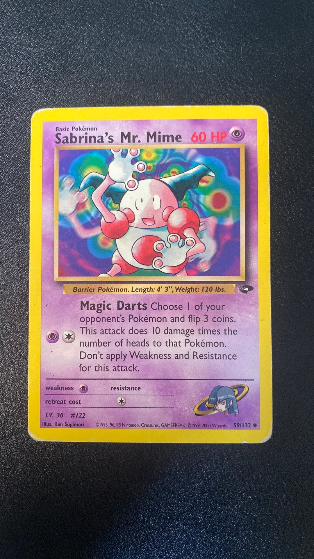 Pokemon sabrina mime 59/132 gym challenge, Ophalen of Verzenden, Gebruikt, Losse kaart