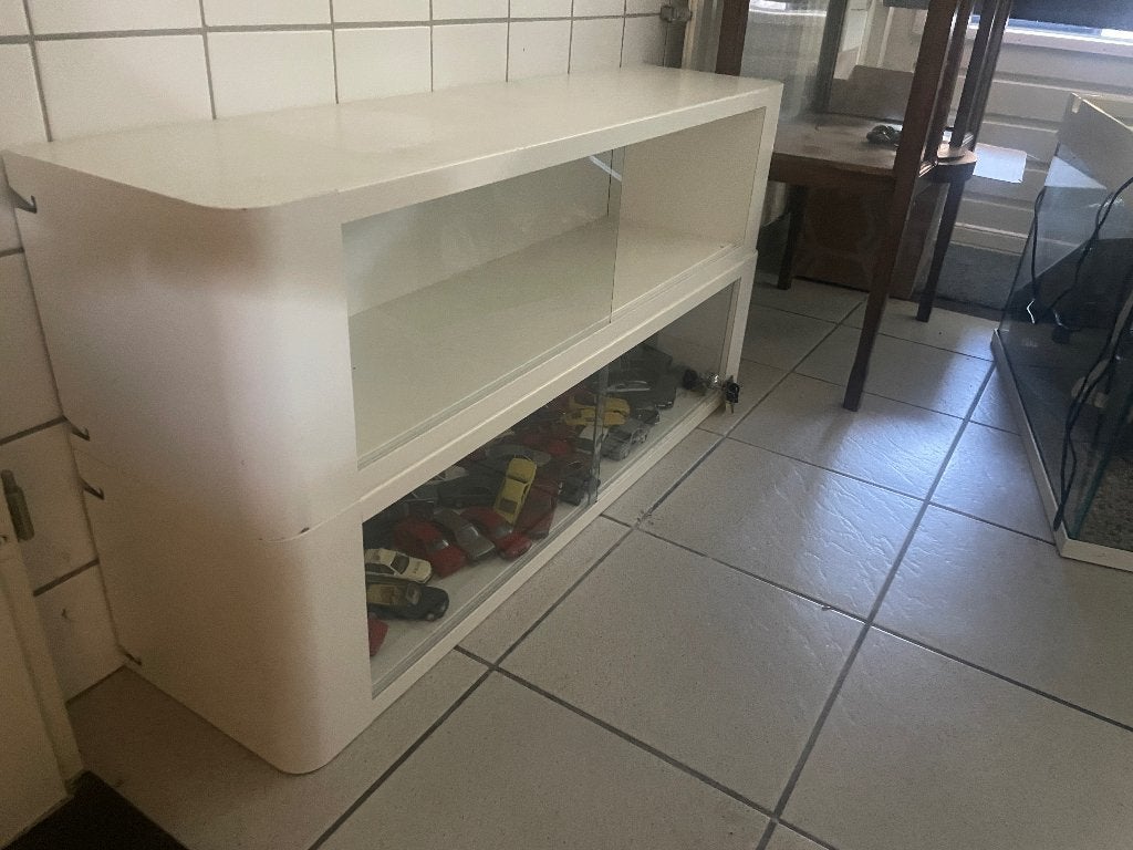 Vitrine kastjes van plaatstaal, Ophalen, 100 tot 150 cm, Zo goed als nieuw, Minder dan 100 cm