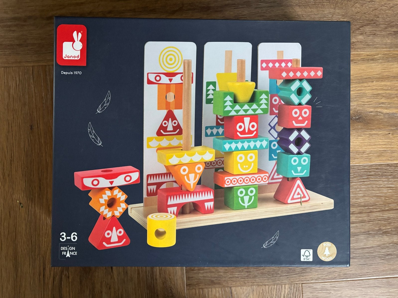 Janod Houten Stapelspel Totem, Ophalen, Zo goed als nieuw, Bouwen