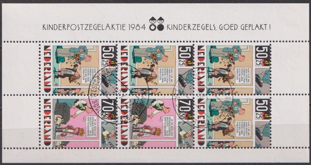Kinder blok No.1320 O. ADV. no.70 I., Verzenden, Na 1940, Gestempeld