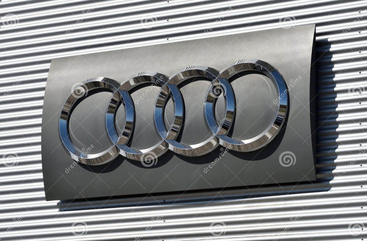 Orgineel Audi Dealer lichtbalk logo. UNIEK ITEM, Ophalen, Zo goed als nieuw, Lichtbak of (neon) lamp