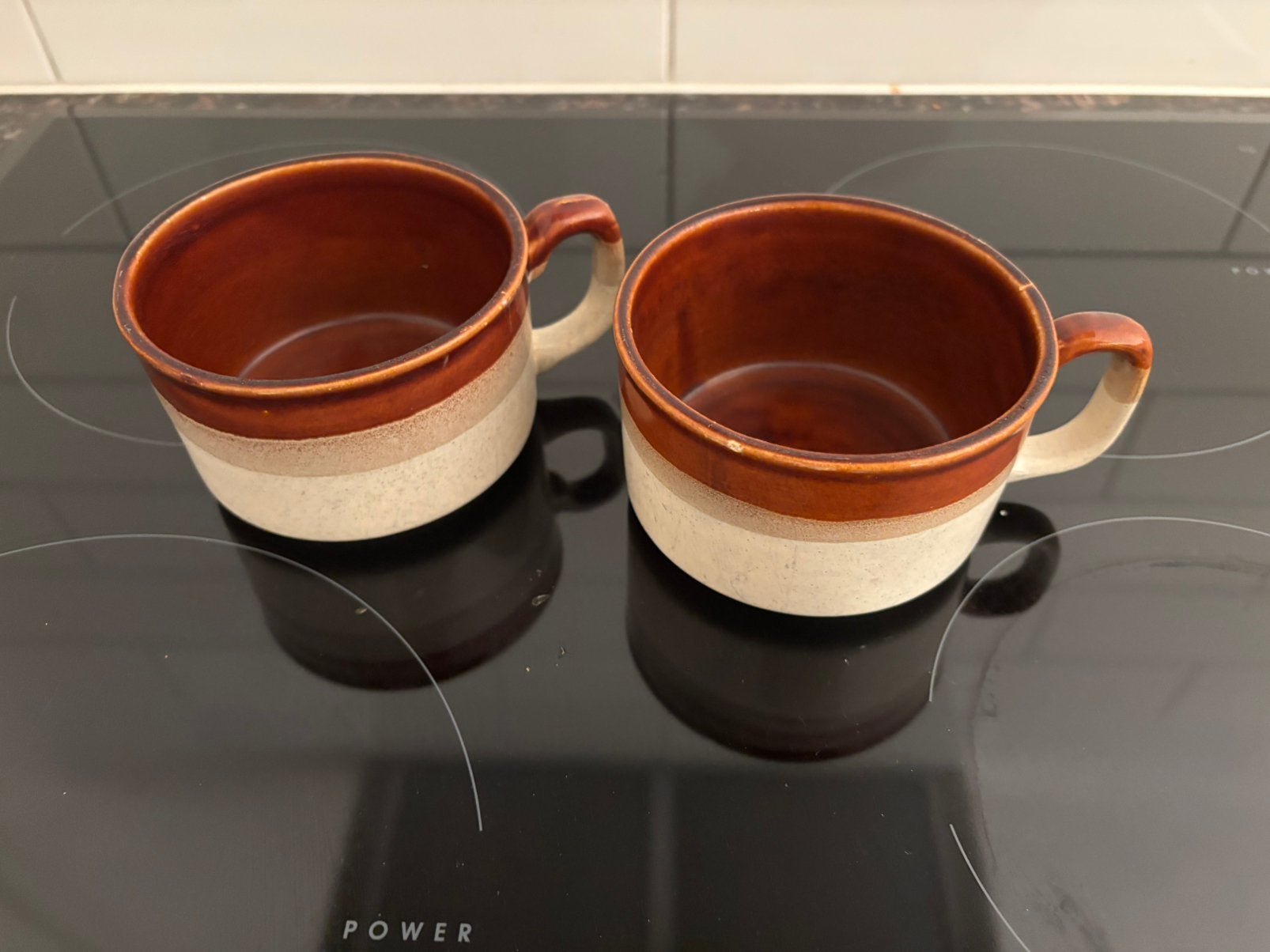2 vintage bruine soepkommen, Ophalen of Verzenden