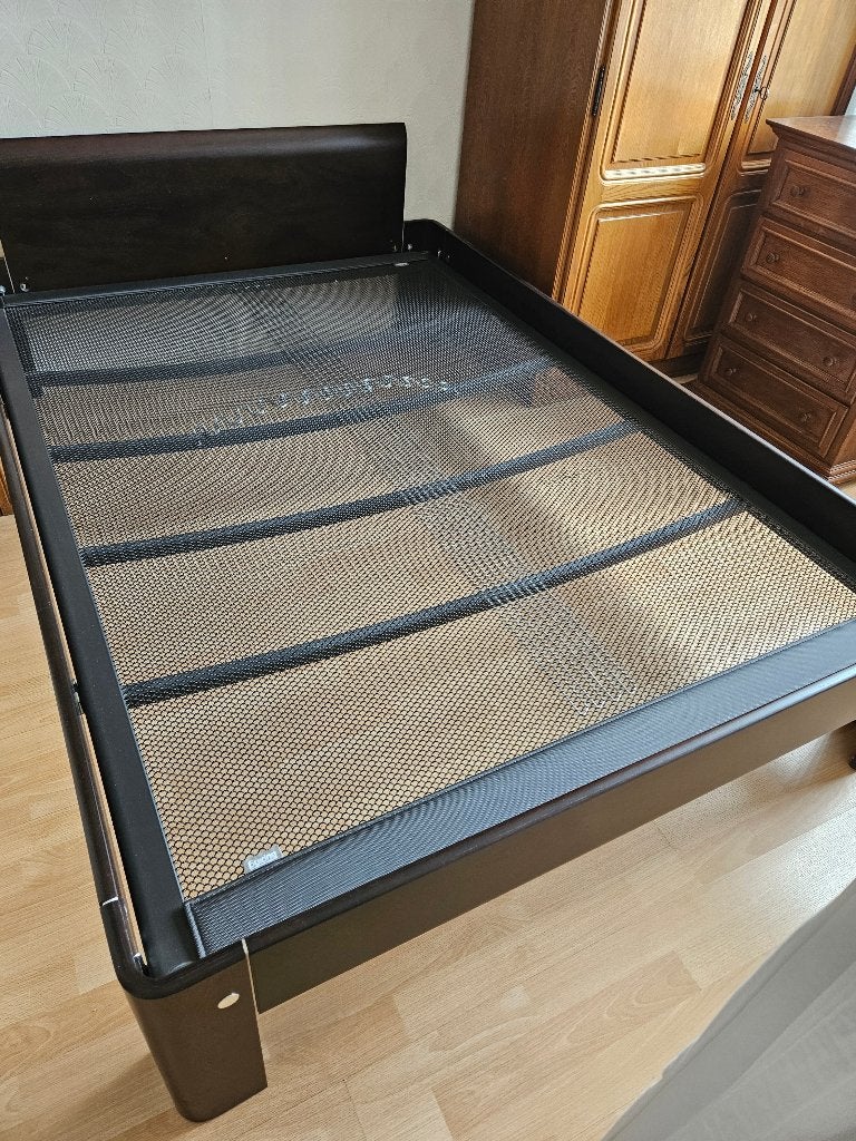 Bed, Huis en Inrichting, Slaapkamer | Bedden, Ophalen, Bruin, Tweepersoons, 140 cm