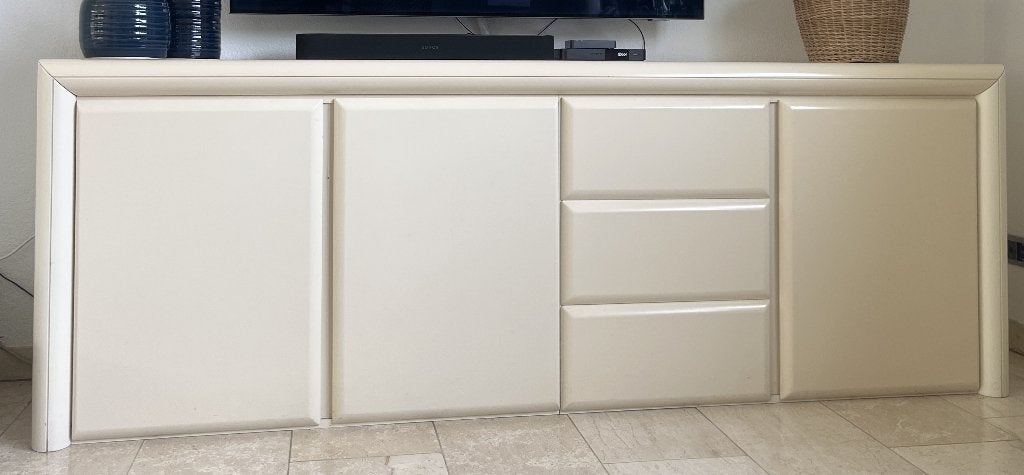 moderne witte dressoir + wandkast / buffetkast RAL 9010, Ophalen, 200 cm of meer, 25 tot 50 cm, Gebruikt