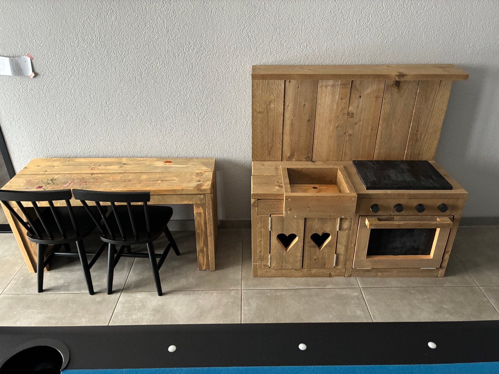 Steigerhouten speelkeuken, Ophalen, Gebruikt