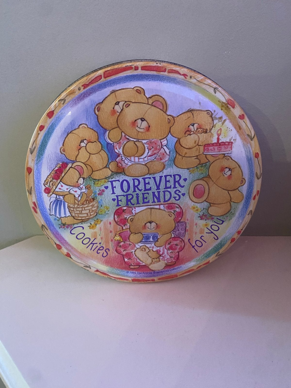 Forever Friends Koekblik - Vintage Design, Verzamelen, Ophalen of Verzenden, Gebruikt, Koek(jes), Overige merken