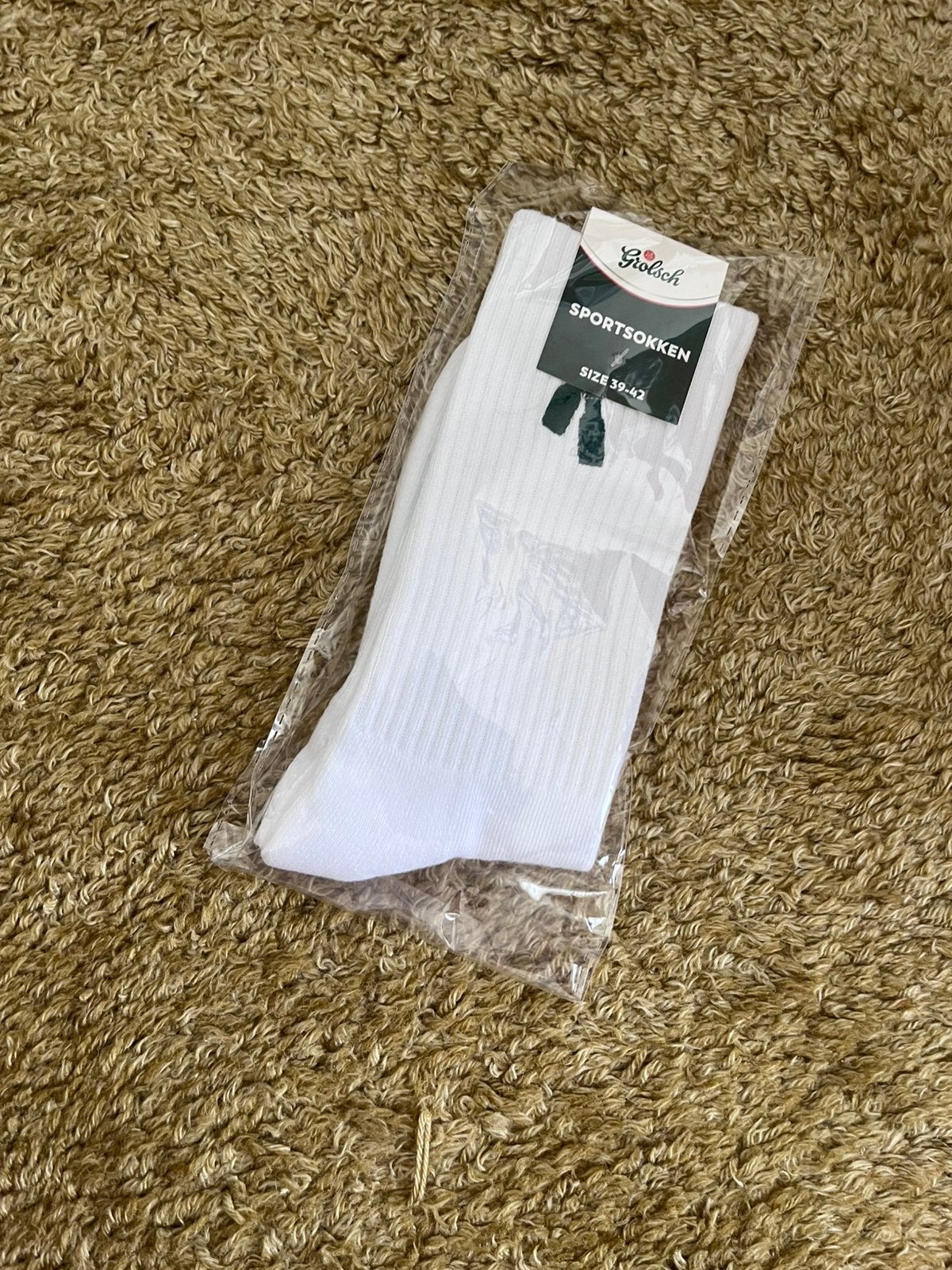 Grolsch sportsokken 39-42 (nieuw), Ophalen of Verzenden, Nieuw, Maat 39 t/m 42, Wit