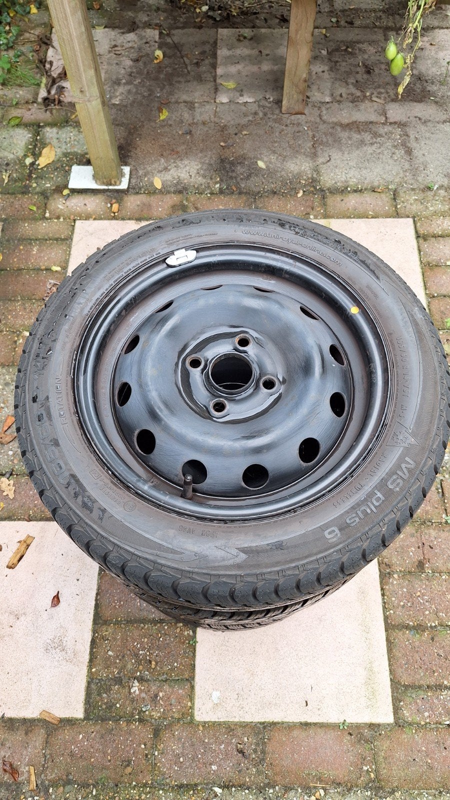 Winterbanden + velgen 14 inch voor Kia Picanto, Ophalen, 14 inch, Gebruikt, Banden en Velgen