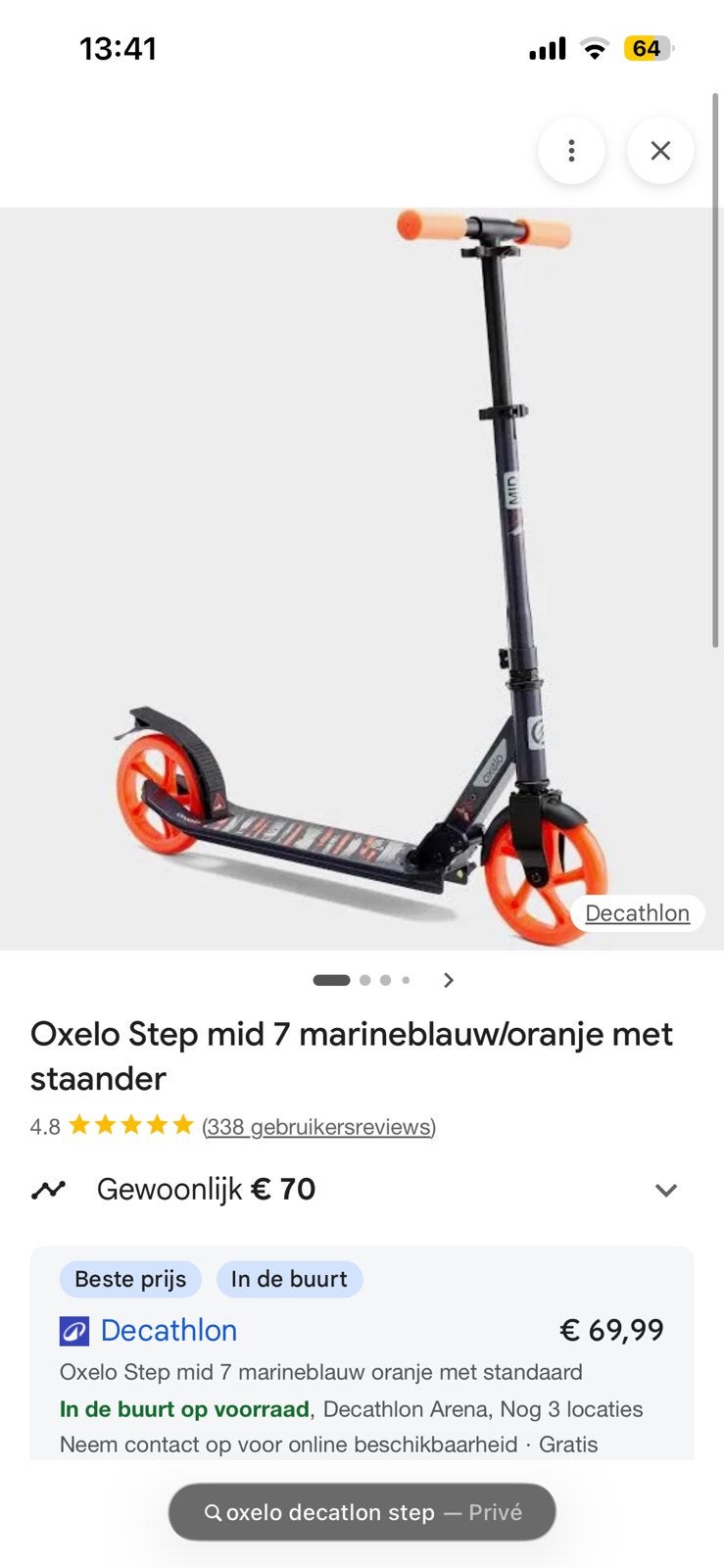 Decatlon step oxelo, Fietsen en Brommers, Ophalen of Verzenden, Gebruikt