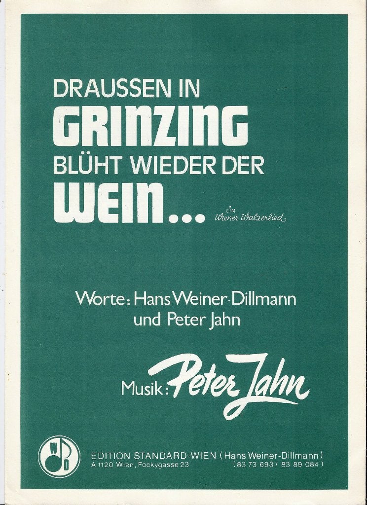 Bo5 bladmuziek draussen in grinzing bluht wieder der wein -, Ophalen of Verzenden, Gebruikt, Artiest of Componist, Klassiek